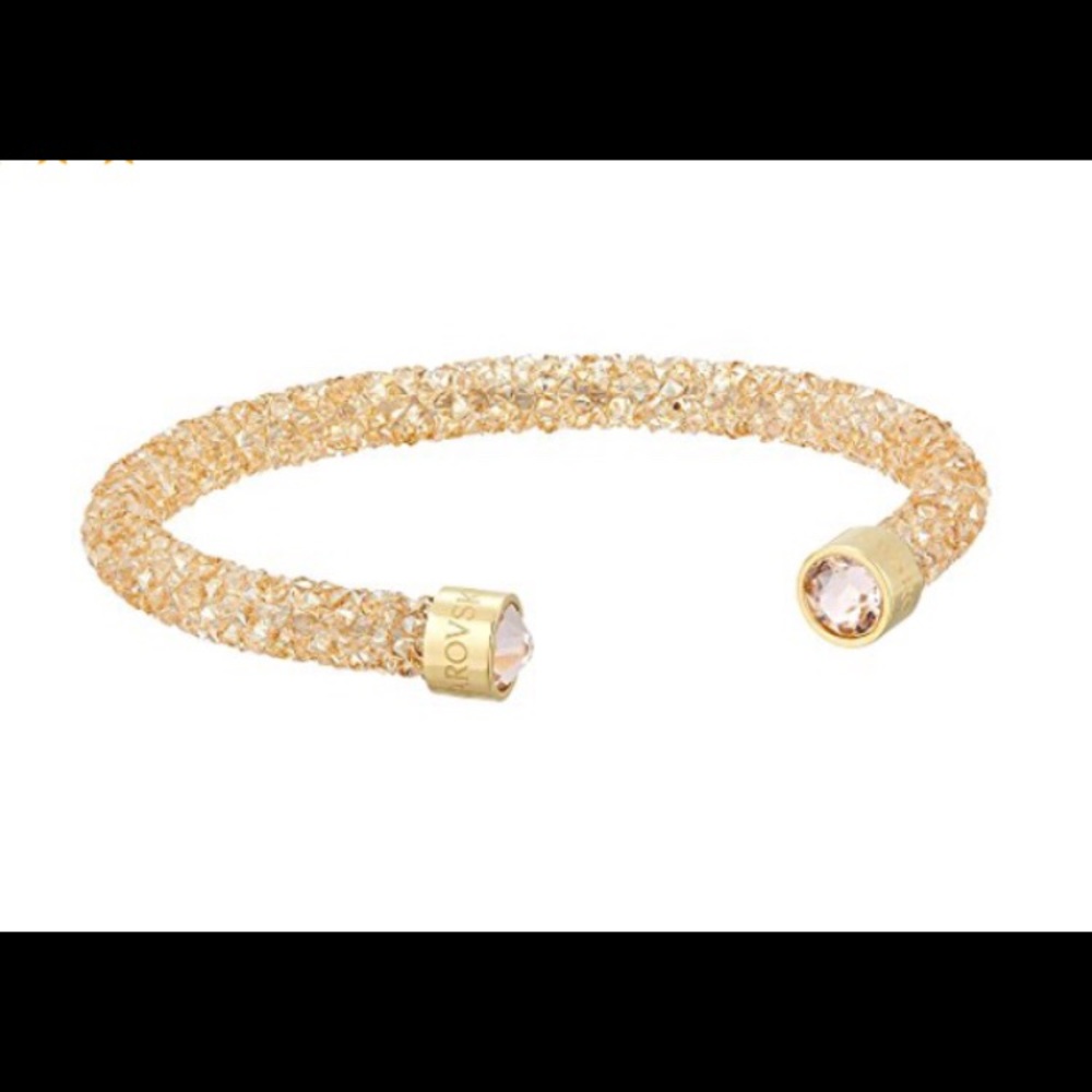 NEW Swarovski Crystal Dust Cuff with Gold Plating